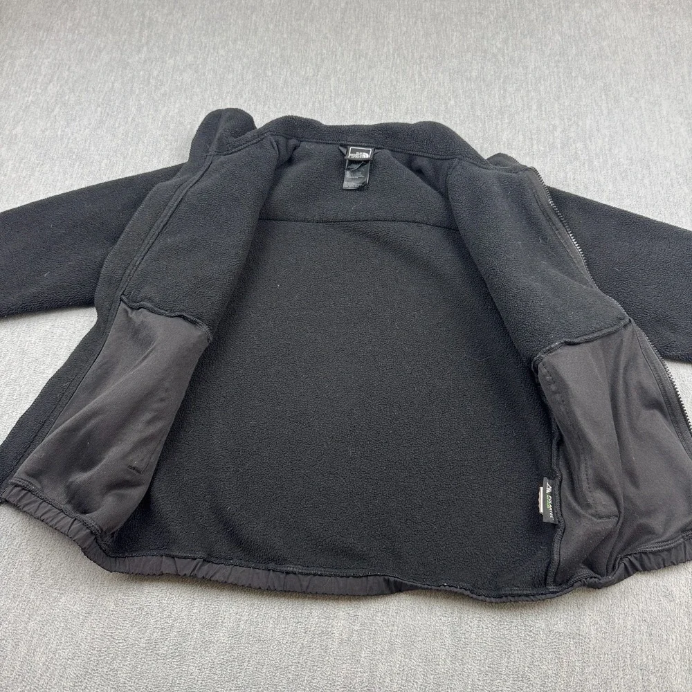 The North Face Jacket Boys Medium‎ Black Denali Fleece Polartec Full Zip Hiking